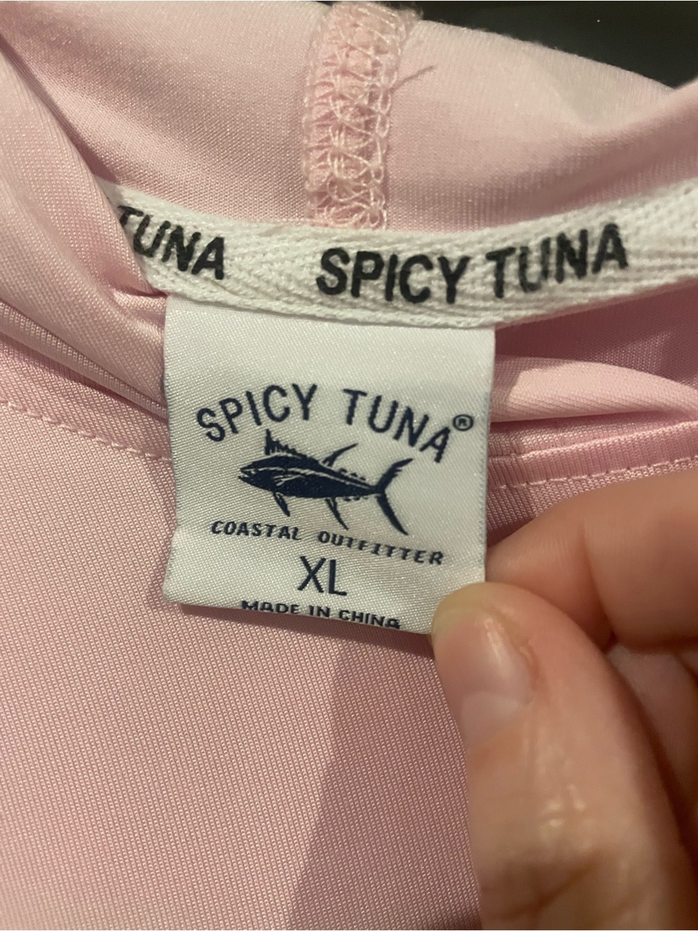Spicy Tuba Pink Long-Sleeve Hooded Tee - Rash Guard - Picture 4 of 6